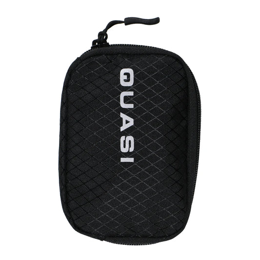 Black hard-shell carrying case with 'QUASI' branding on a white background