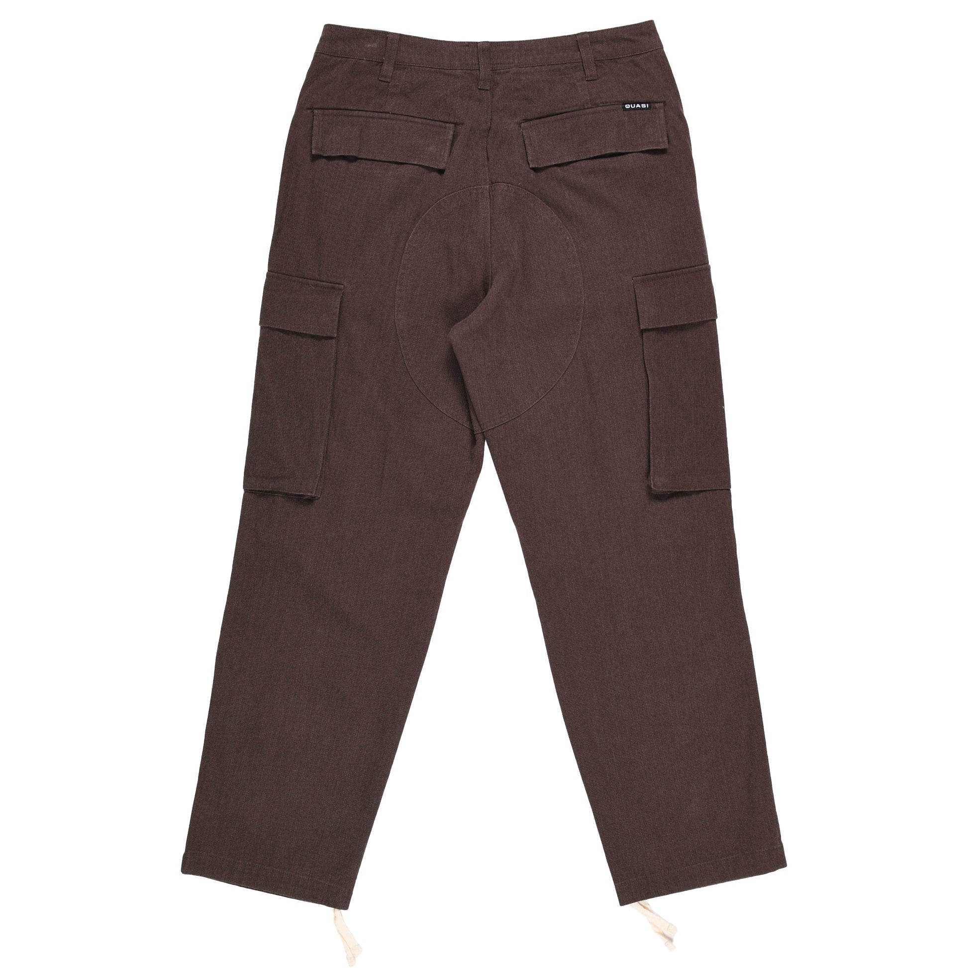 Brown cargo pants on a white background