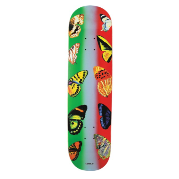 Skateboard deck with butterflys