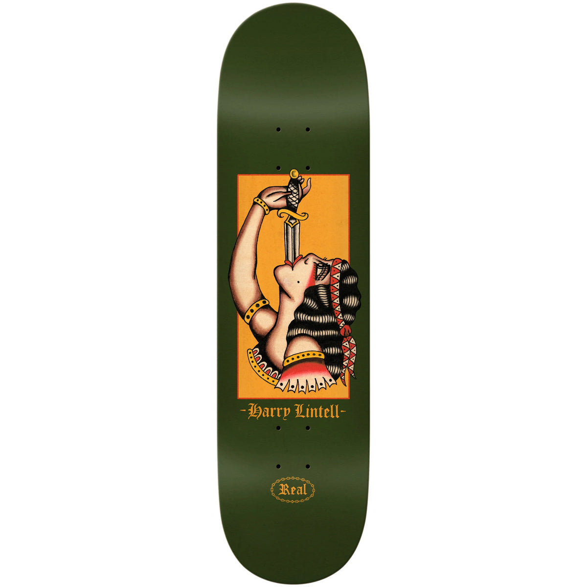 Real Skateboard Deck Lintell Sword Swallower True Fit 8.38