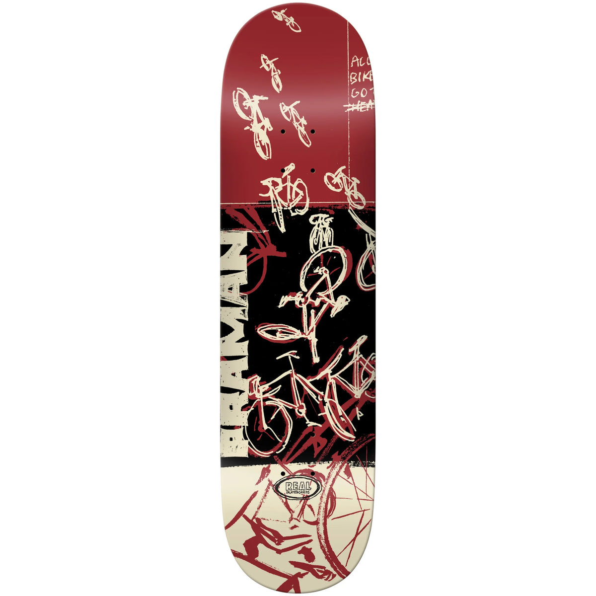 Real Skateboard Deck Praman Bike Purgatory 8.25
