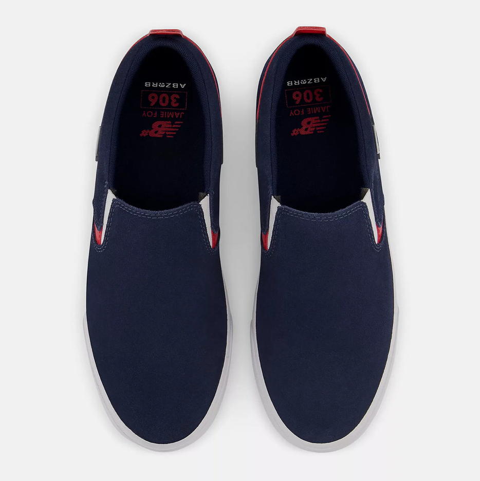 NEW BALANCE NUMERIC JAMIE FOY 306 LACELESS Navy Red Shoes