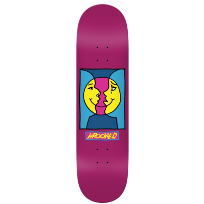 Krooked Skateboard Deck Moonsmile Magenta 8.06