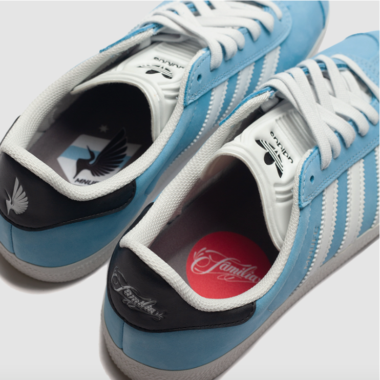 Adidas Skateboarding Shoes MNUFC x Familia Gazelle ADV Crystal White Carbon Black