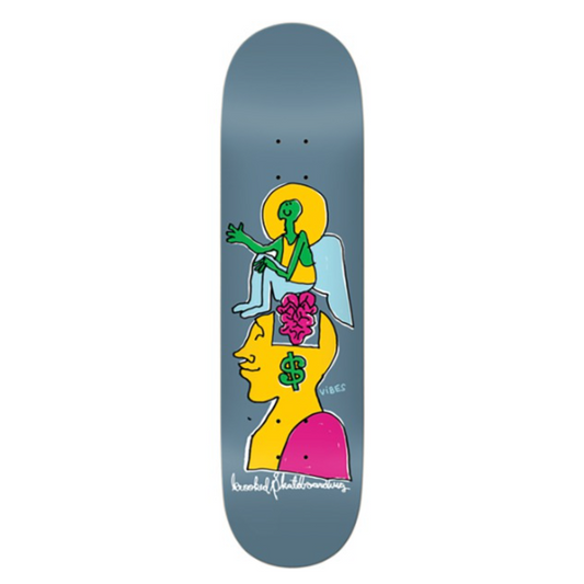 Krooked Skateboard Deck Smart Money Grey 8.62