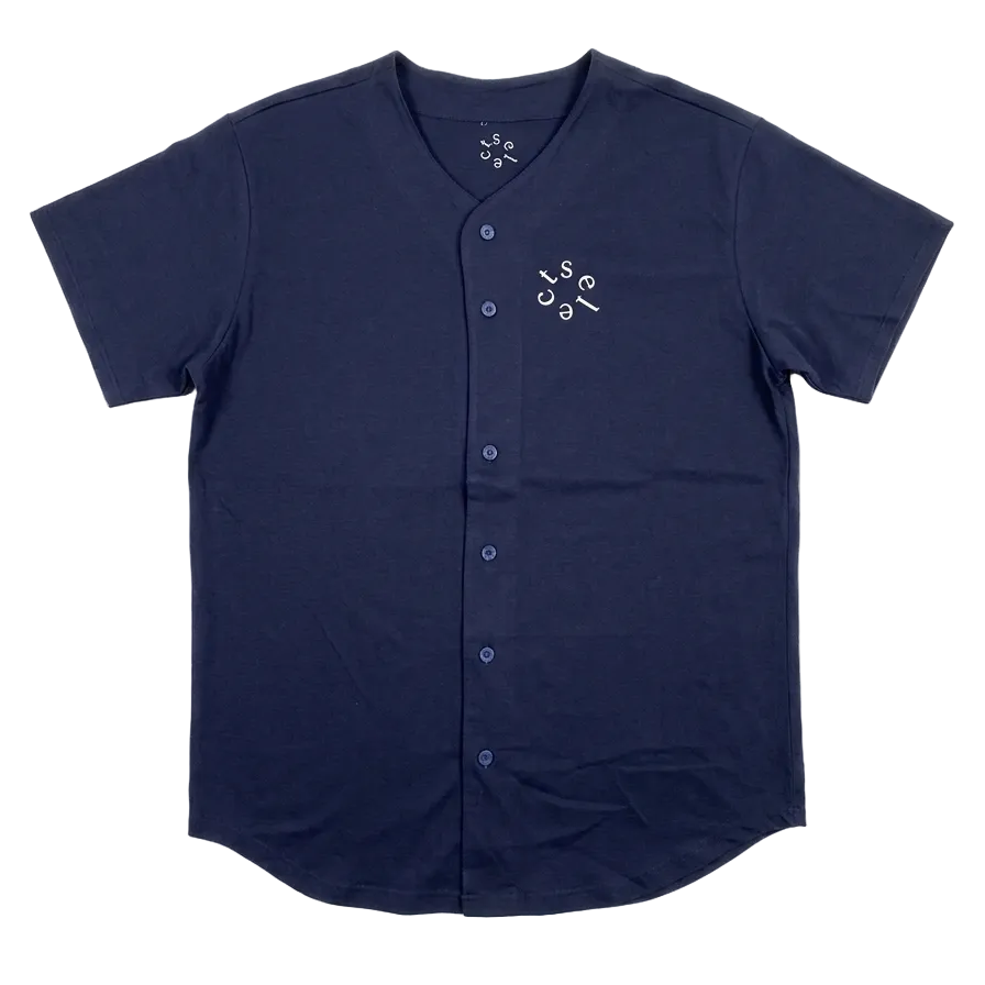 Select Circle Logo Baseball Jersey Navy Blue
