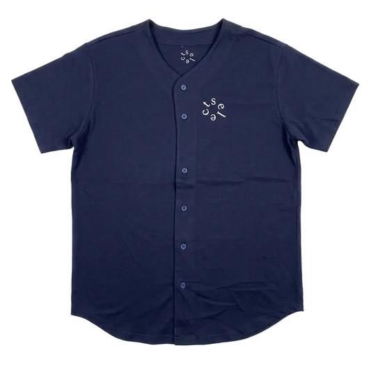 Select Circle Logo Baseball Jersey Navy Blue