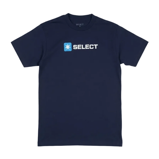 Navy blue t-shirt with 'SELECT' logo on a white background