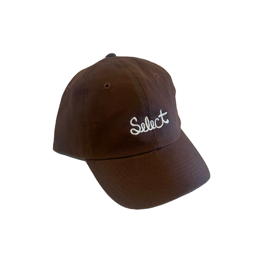 Select Hat Script Logo Brown