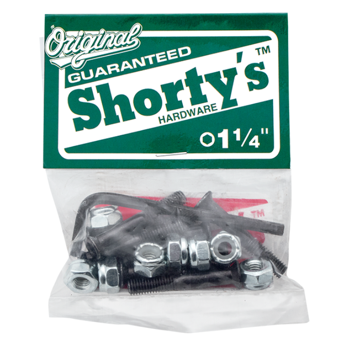 Packaged hardware with 'Shorty's' branding on a white background