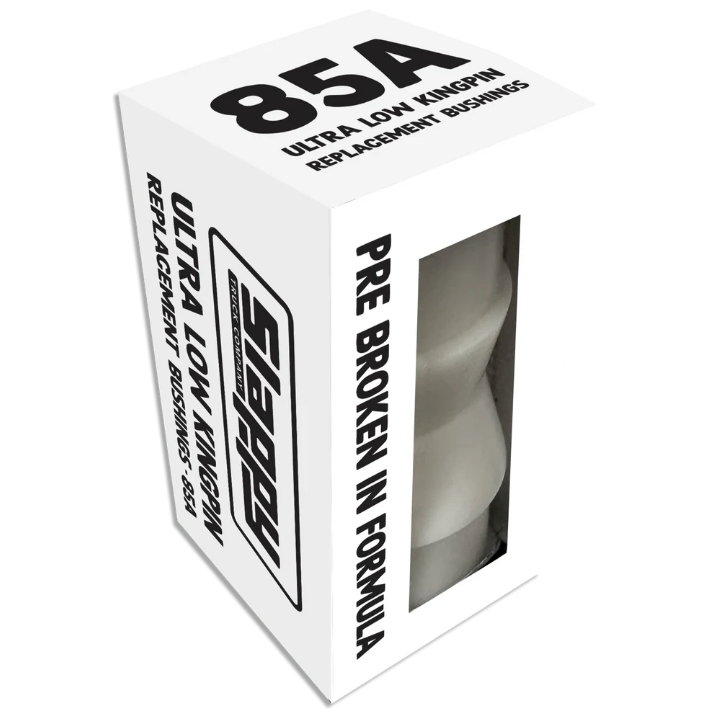Box of Ultra Low Kingpin Replacement Bushings with branding on a white background