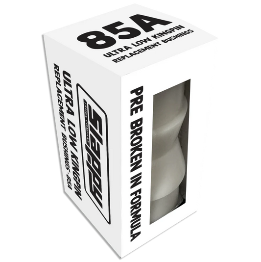 Box of Ultra Low Kingpin Replacement Bushings with branding on a white background