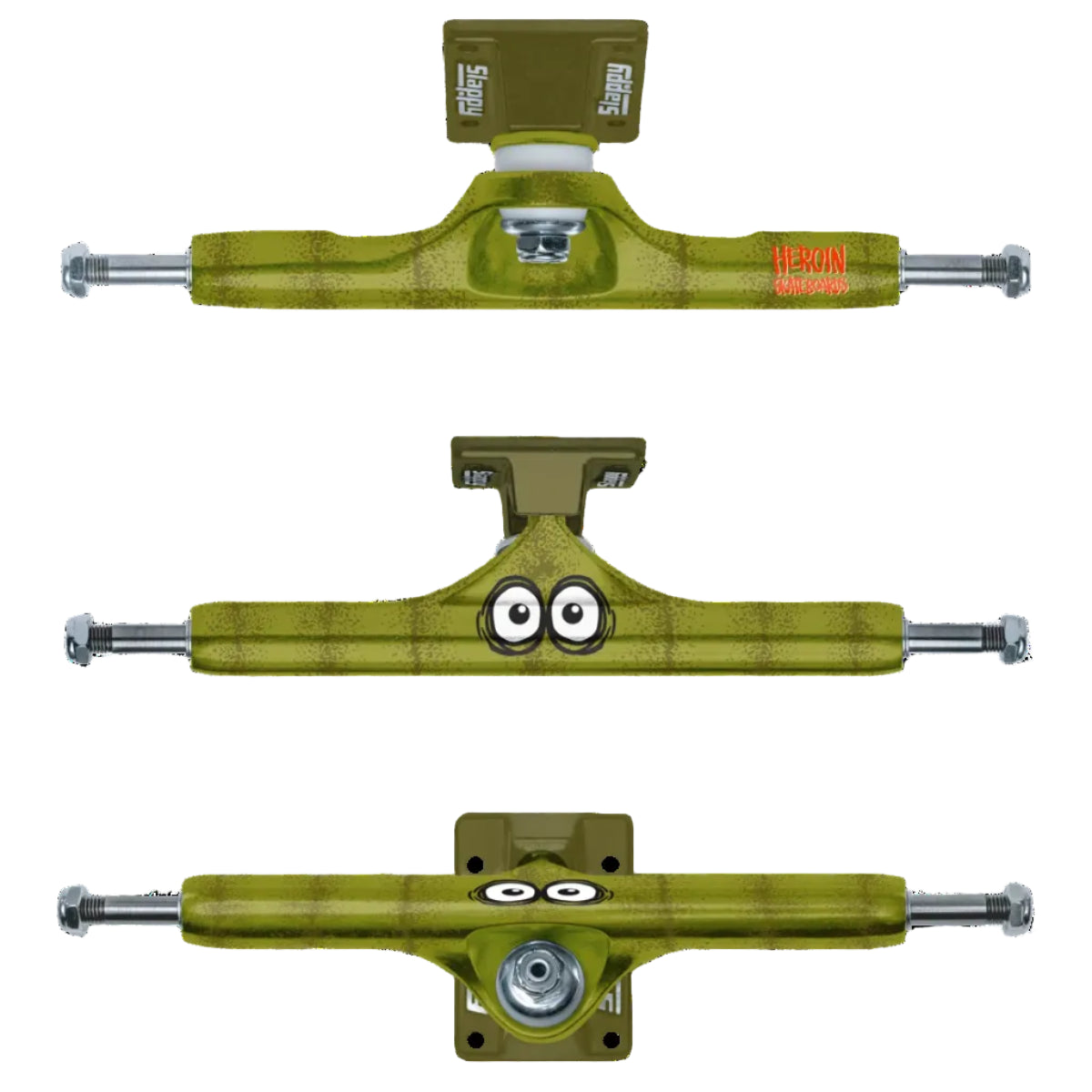 Slappy Trucks ST1 Classic Hollow Heroin Pickle Green 9.5