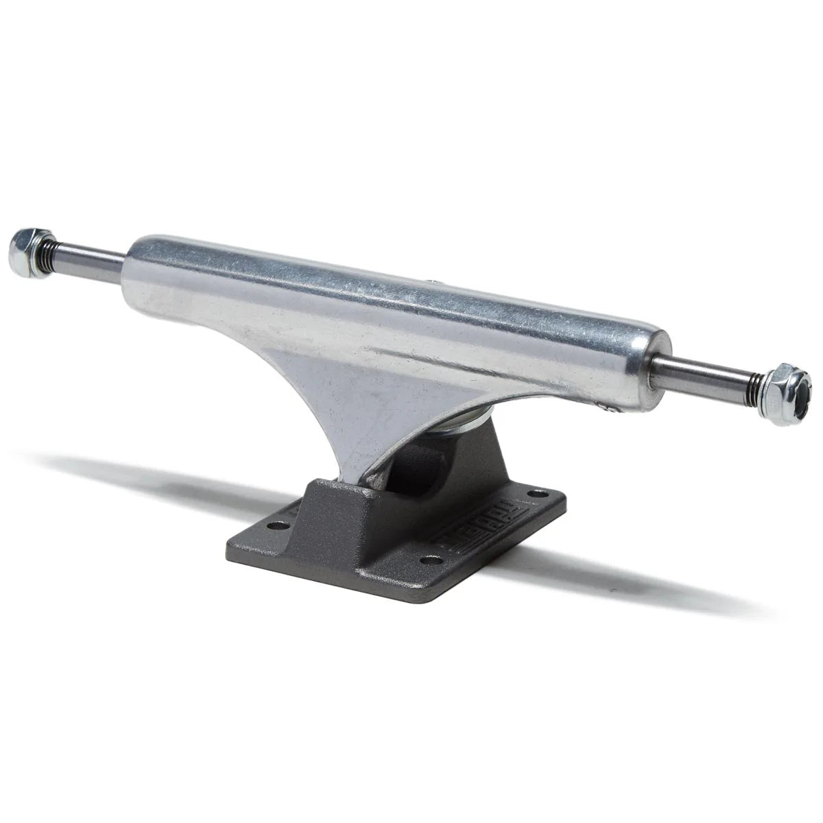Skateboard truck with metal suspension on a white background