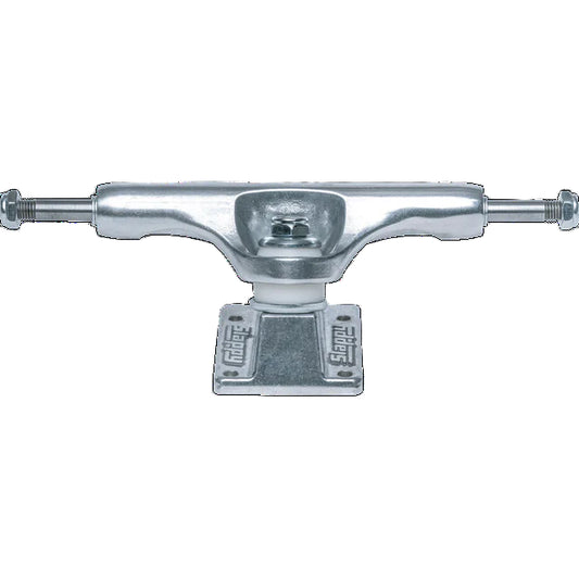 Metal skateboard truck on a white background
