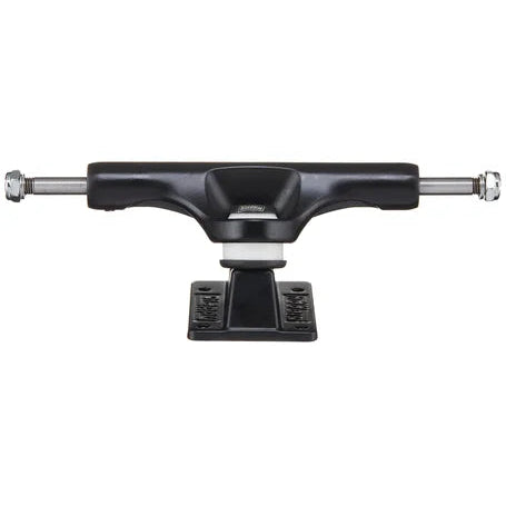 Black skateboard truck on a white background