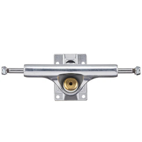 Skateboard truck with gold bearing on a white background