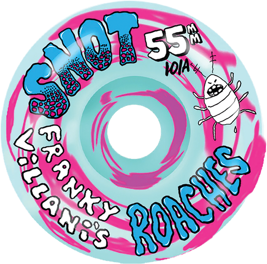 Snot Wheels Villani Roaches Conical 55mm 101A Blue Swirl