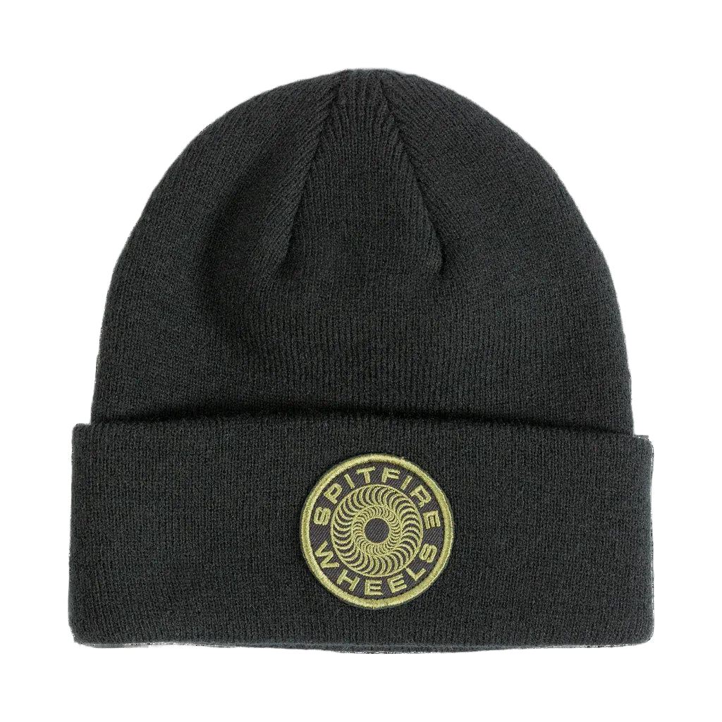 Spitfire Beanie Classic 87 Swirl Patch Black Olive