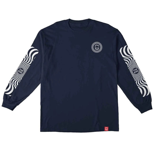 Spitfire Shirt Classic Swirl Sleeve Long Sleeve Navy