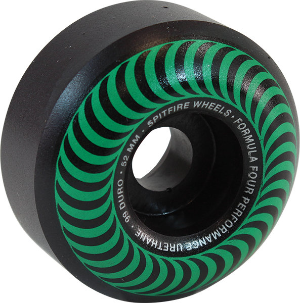 Spitfire Wheels Formula 4 Classics 52mm 99A Black Green