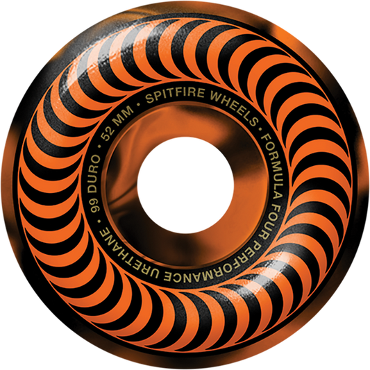 Spitfire Wheels Formula 4 Classics 52mm 99A Swirl Orange Black