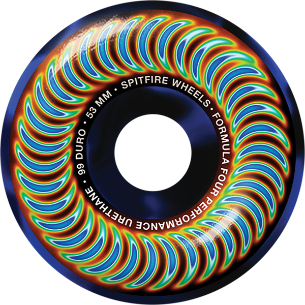 Spitfire Wheels Formula 4 Classics 53mm 99A Radioactive Black Blue