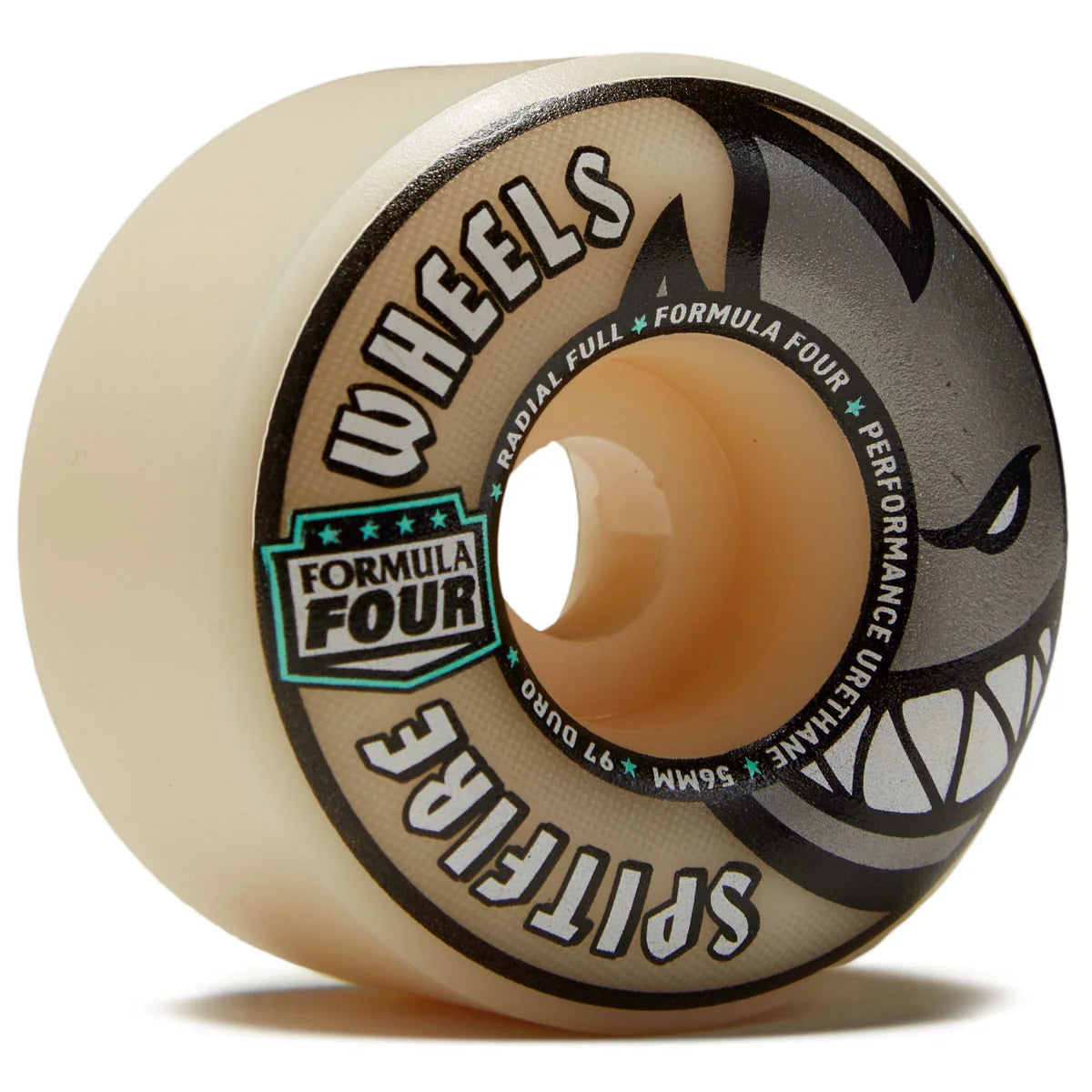 Skateboard wheel with 'Formula Four' branding on a white background