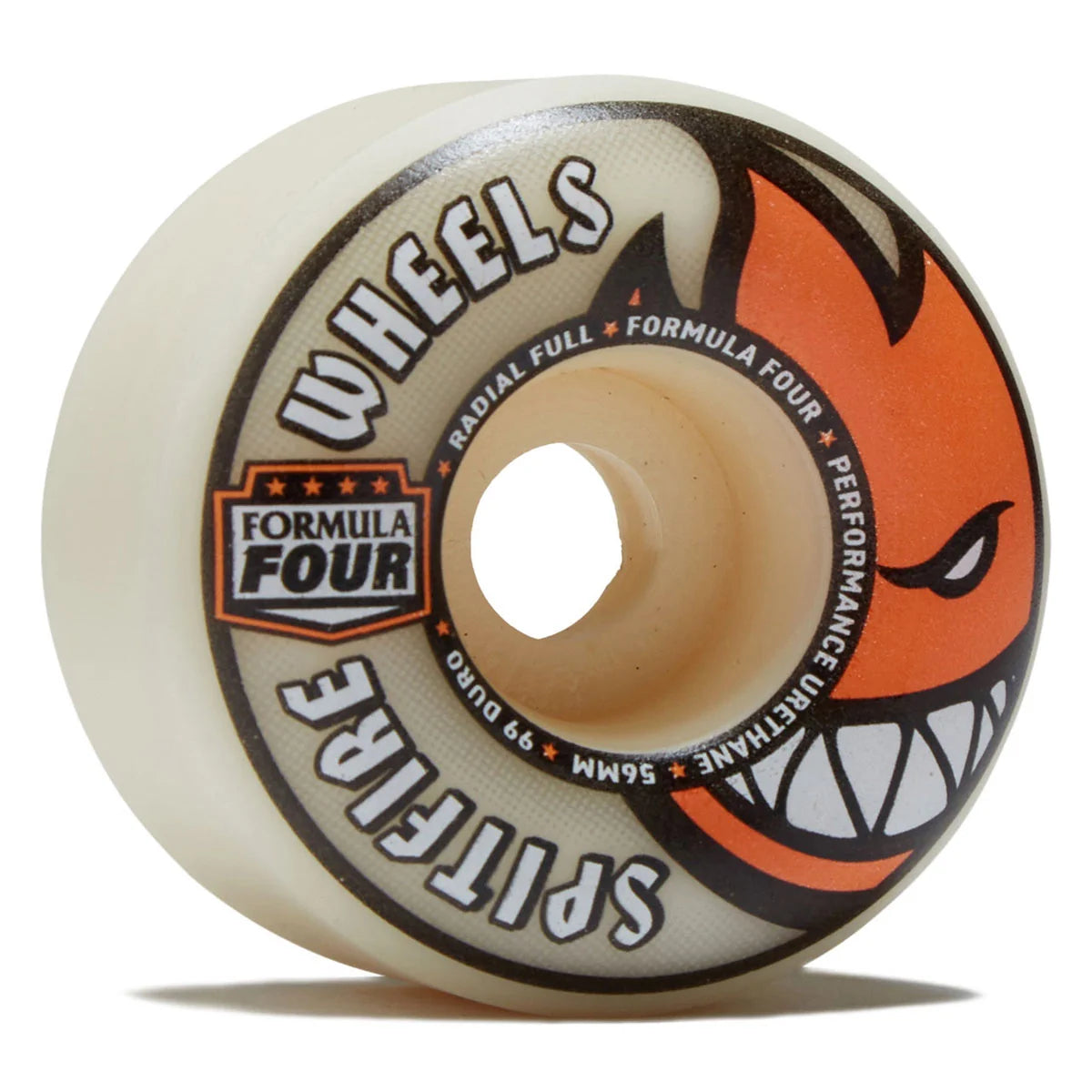 Skateboard wheel with 'Formula Four' branding on a white background