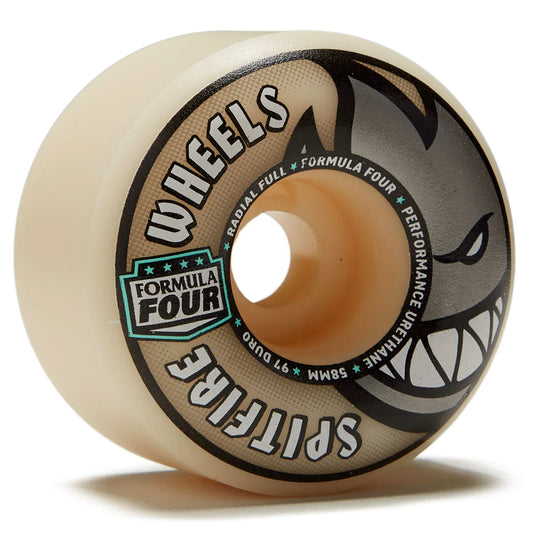 Skateboard wheel with 'Formula Four' branding on a white background