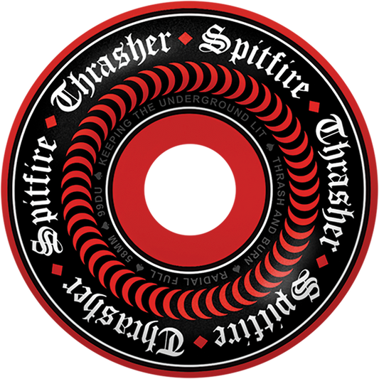 Spitfire Wheels Formula 4 Radial Full 58mm 99A Thrasher Oath Red