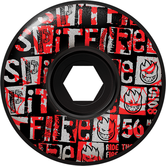 Spitfire Wheels Radial Full 56mm 80HD Ransom Black