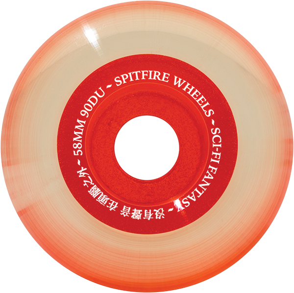 Spitfire Wheels Sapphire Cruiser 58mm 90A Sci-Fi Clear Red
