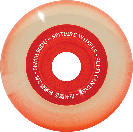 Spitfire Wheels Sapphire Cruiser 58mm 90A Sci-Fi Clear Red