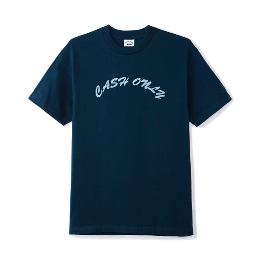 Cash Only Shirt Stencil Logo Tee Navy