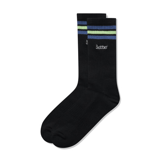 Butter Goods Stripe Socks Black