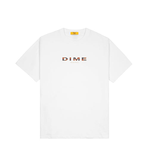 Dime Block Font T-Shirt - White