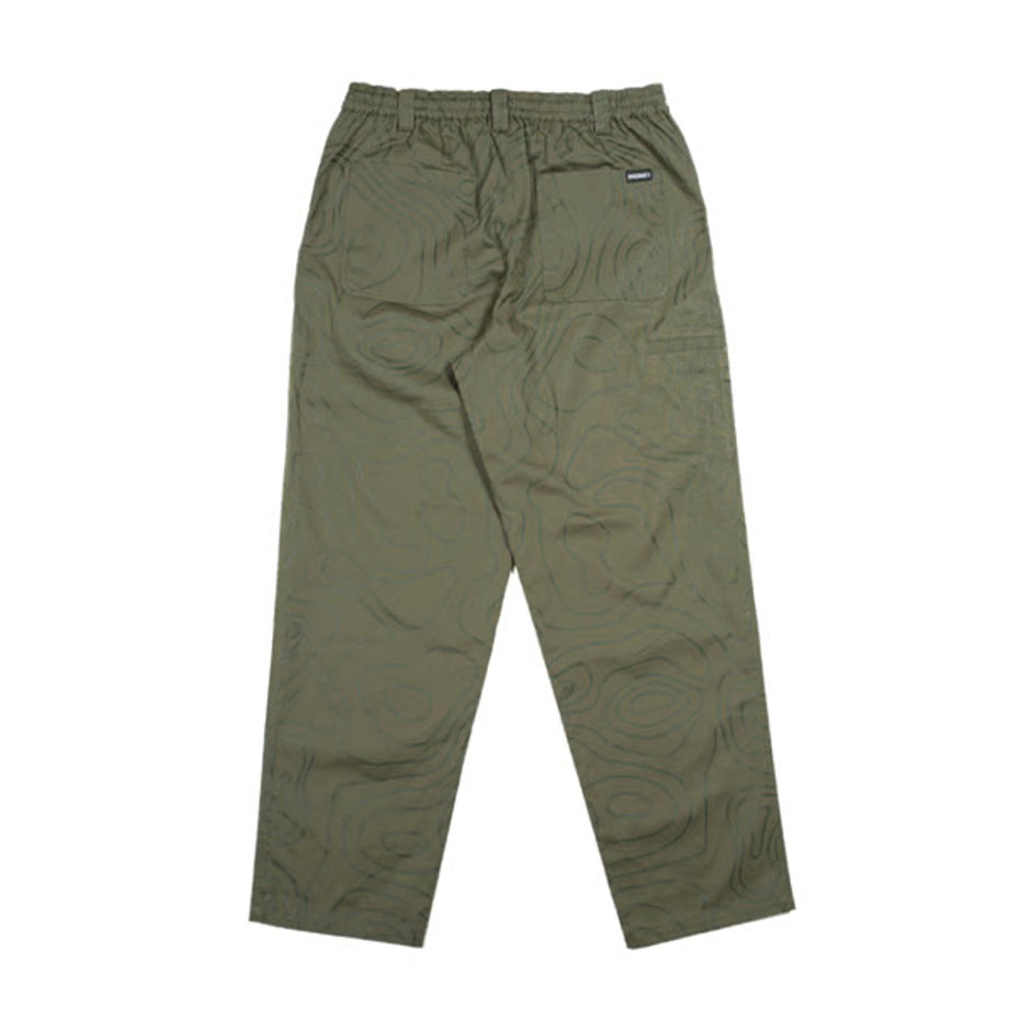Green camouflage pants on a white background