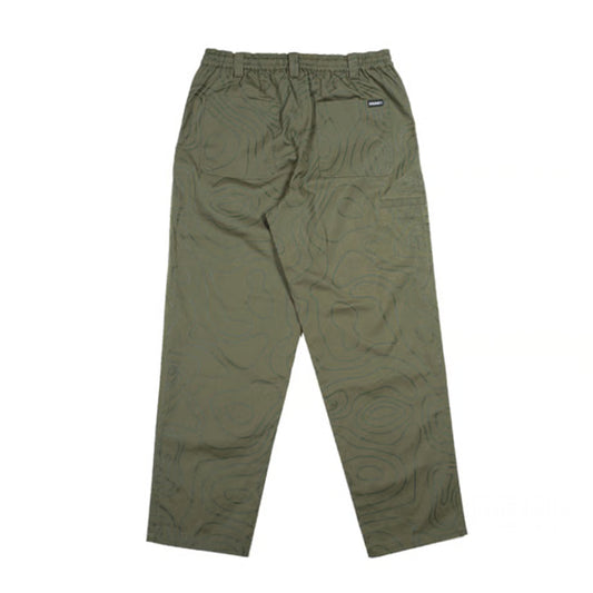 Green camouflage pants on a white background