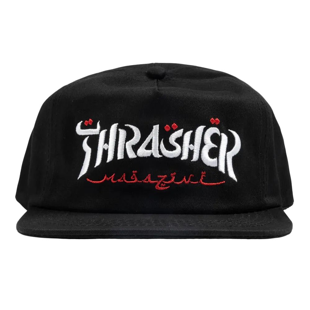 Thrasher Hat Calligraphy Black