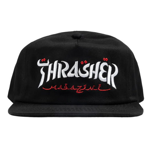 Thrasher Hat Calligraphy Black