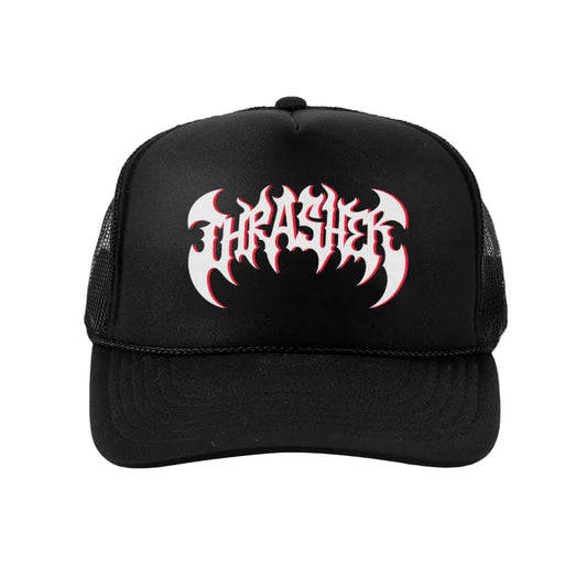 Thrasher Hat Heavy Metal Trucker Black