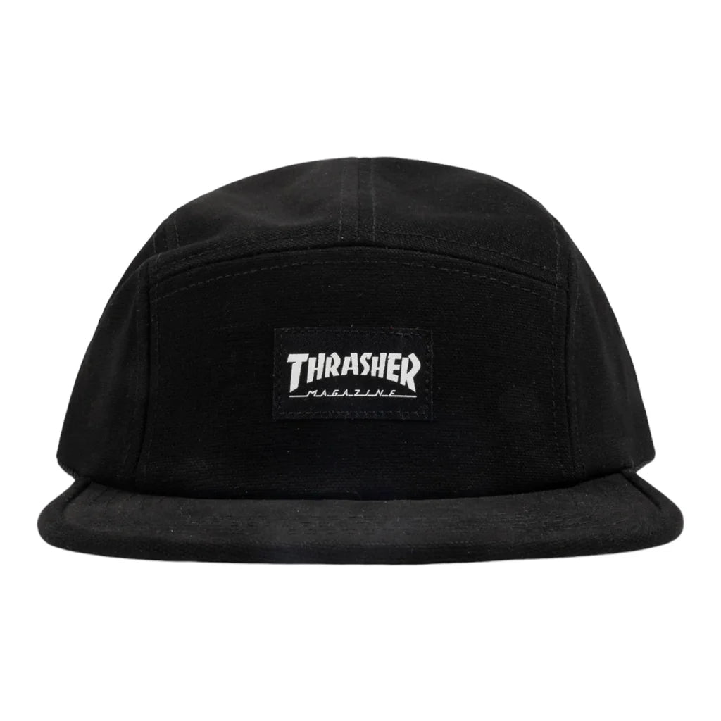 Thrasher Hat Mag Logo 5 Panel Strapback Black