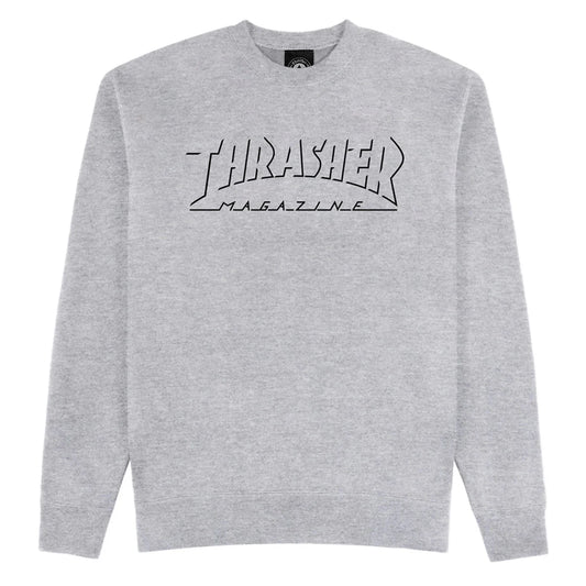 Thrasher Shadow Mag Logo Sweatshirt Sport Grey