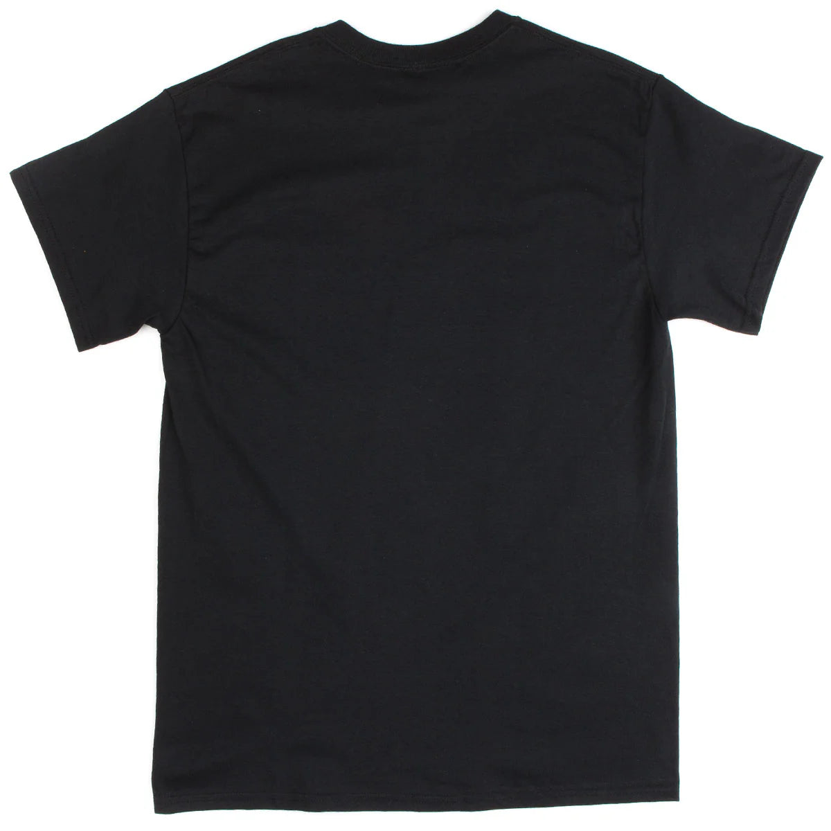 Black t-shirt on a white background