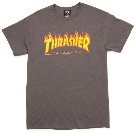 Thrasher Shirt Flame Charcoal