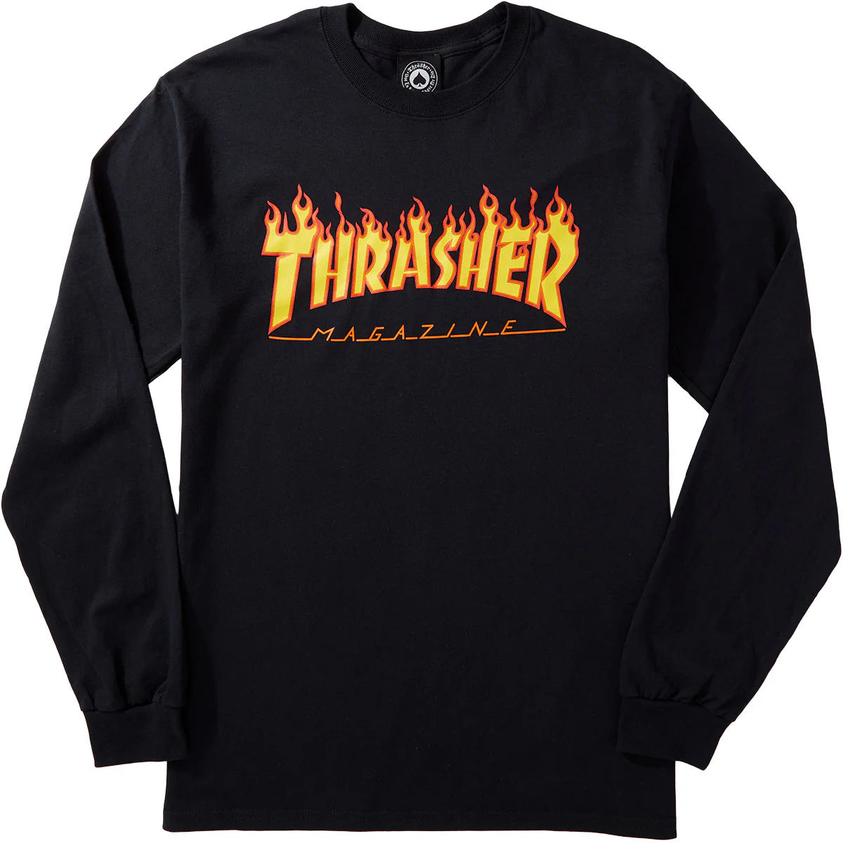 Thrasher Shirt Flames Long Sleeve Black