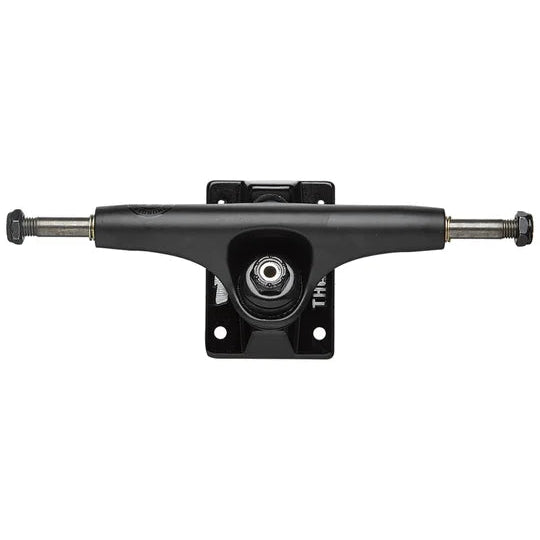 Black skateboard truck on a white background