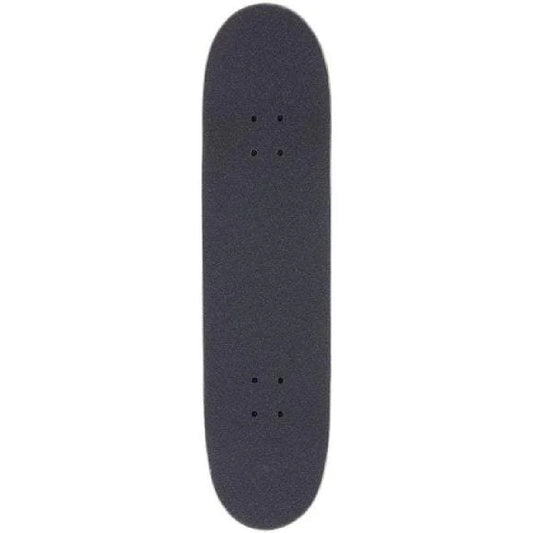 Black skateboard deck on a white background