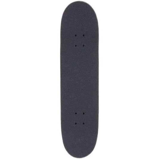 Black skateboard deck on a white background